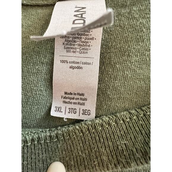 Beer Bear Antler Graphic Tee Green Gildan Heavy Cotton - 3XL - Picture 5 of 7